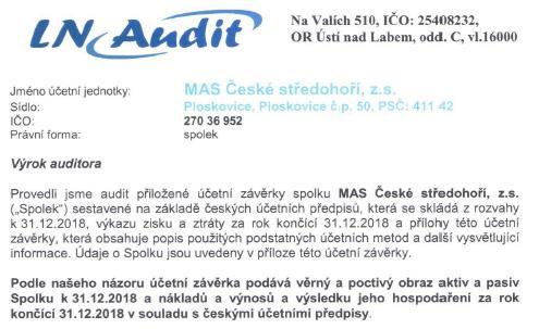 7.2 Výrok auditora 7.