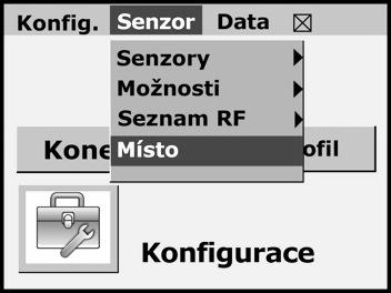 Seznam lokalit nastavení Rozbalovací nabídka Položka Dostupná nastavení Bezdrátově Pouze u jednotek MSHA s nastavením výrobce. Zvolte interval, ve kterém se mají data přenášet bezdrátově.