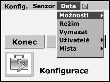 Nastavení hodnot a vlastností kalibrace plynů. Možnosti Seznam RF Lokalita Aktivace nebo deaktivace přístupu k těmto úlohám z provozního režimu: vynulování, kalibrace, vymazání hodnot nebo bump test.