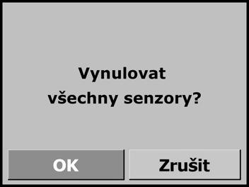 Pokud je na přístroji nainstalován senzor CO2, je vynulován jako poslední. K vynulování senzoru CO 2 musí být použit nulový vzduch. Pokud uživatel vybere tlačítko OK, senzor CO 2 zahájí nulování.