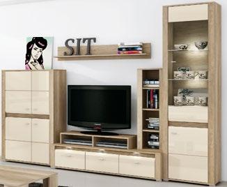 TV stolek, 132 51 42 cm,..-02, 22-2 599,- 3. Vitrína, 96 135 35 cm,.