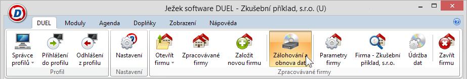 21 Tip Program DUEL obvykle nerozlišuje velká a malá písmena, což může negativně ovlivnit hledání či třídění dle dokladových řad v datech převedených ze STEREA.