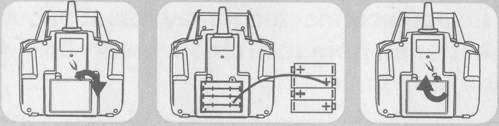 Před vzletem - Vložte tužkové baterie do dálkového ovladače