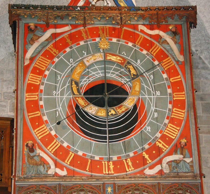 Obr. 21. Podoba zrestaurované astrolábové desky orloje v Lundu (1425).