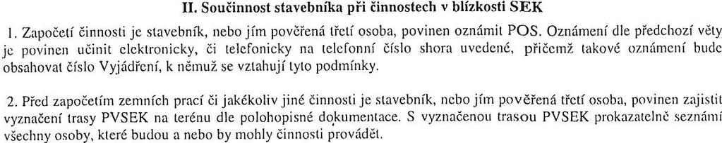 orgánů a správců sítí: Vyjádření o existenci zařízení DS v provozování E.ON ČR s.r.o. ze dne 30. 09.