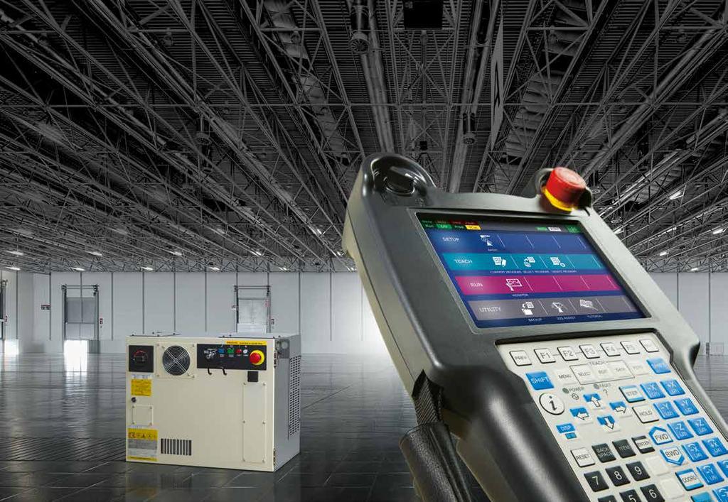 ipendant Touch Lehký a ergonomický FANUC ipendant Touch s intuitivním grafickým uživatelským rozhraním poskytuje uživatelsky