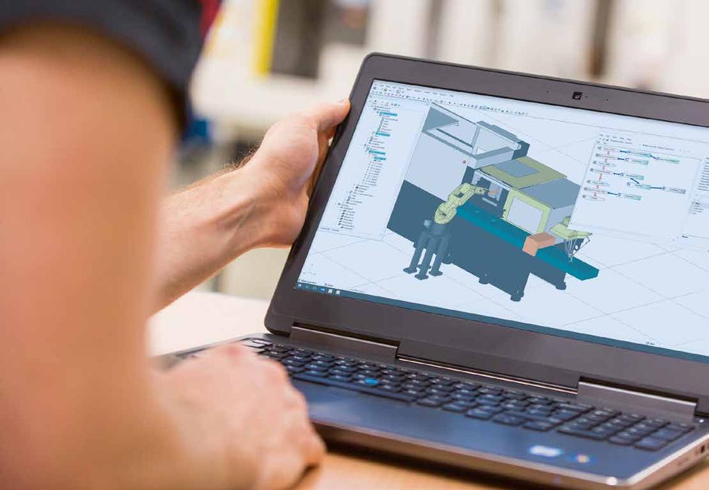 FANUC ROBOGUIDE INTELIGENTNÍ 3-D ROBOTICKÉ SIMULACE FANUC ROBOGUIDE je offline simulační software, který simuluje jak pohyb tak aplikační příkazy robota, což výrazně snižuje čas potřebný k vytvoření