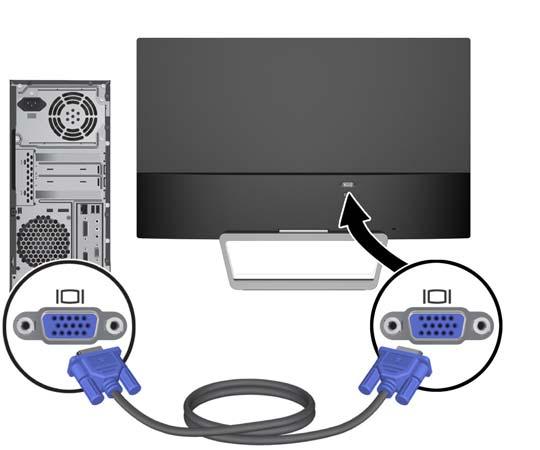 Připojení kabelů 1. Umístěte monitor na vhodné dobře větrané místo do blízkosti počítače. 2. Připojte signálový kabel. POZNÁMKA: Monitor podporuje analogový nebo HDMI vstup.