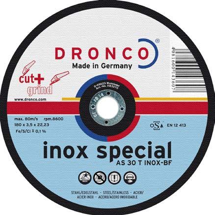 3,0/2,0 x 22,23 Balení: po 25 ks DRONCO INOX Special