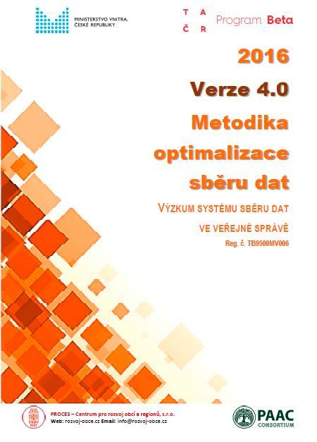 Metodika optimalizace sběru dat Výzkum systému sběru dat ve veřejné správě cíle projektu zmapování velikosti administrativní zátěže sběrem dat u obcí a krajů; zjištění současného stavu sběru