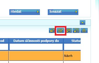 Pokud byly všechny hodnoty správně vyplněny, žádost se uloží do systému OZE. V této nově založené žádosti lze ještě údaje upravovat.