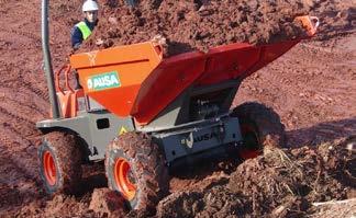 přesuny těžkých materiálů v každém typu terénu, pro velké stavební práce na budovách a silnicích nebo v těžebním průmyslu.