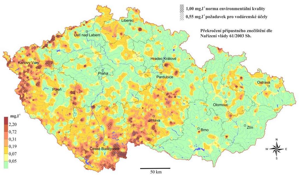 Koncentrace rozpuštěného železa (Fe rozp.