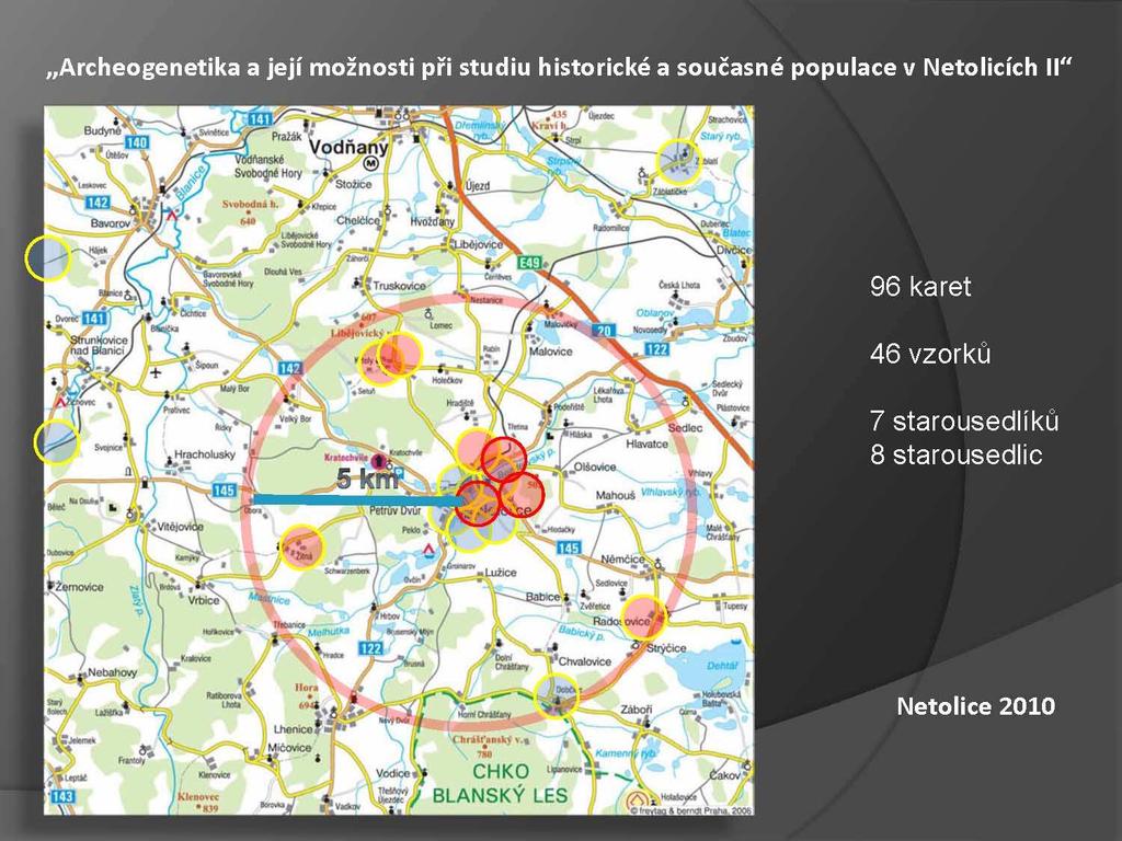 Starousedlíky jsme si definovali v 5 kilometrovém okruhu od