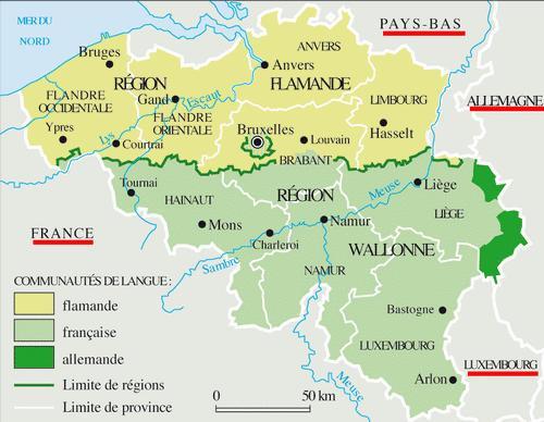 Annexes Annexe n. 1 La carte de la Belgique en ce qui concerne la situation linguistique. Source : RENANT, Daniel.