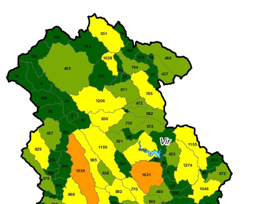 VN Brno stávající stav Význam povodí IV.