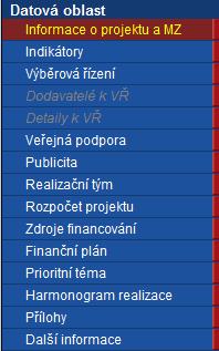 Bez vyplnění povinných polí a opravě nedostatků není možné MZ/ŽoP finálně uložit. Kontrola automaticky proběhne i po spuštění Finalizace.