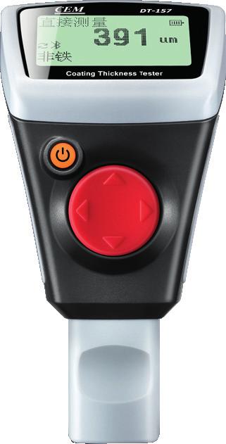 TLOUŠŤKOMĚR POVRCHOVÝCH ÚPRAV CEM DT-157 DT-157 DT-157H Duální sonda Fe/NFe Měření nekovových vrstev na magnetických (Fe) nebo nemagnetických (NFe) kovových podkladech Automatická volba metody