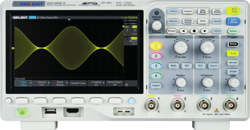 integrace, derivace, odmocnina, +, -, x, Vysokorychlostní funkce vyhověl/nevyhověl Podporuje SCPI vzdálené příkazy Rozhraní USB device, USB host, LAN, Sbus (MSO) 50MHz ~ 200MHz Vertikální systém