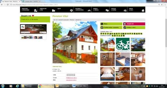 MONITORING, SLUŽBY Služby Liberecký kraj uvádí na turistickém portále www.
