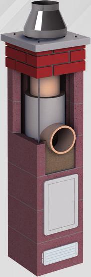 Třísložkový zděný komínový systém SIB, SIZ a MIB Třísložkový komínový systém nejvyšší kvality pro všechny druhy paliv a pro všechny typy staveb.