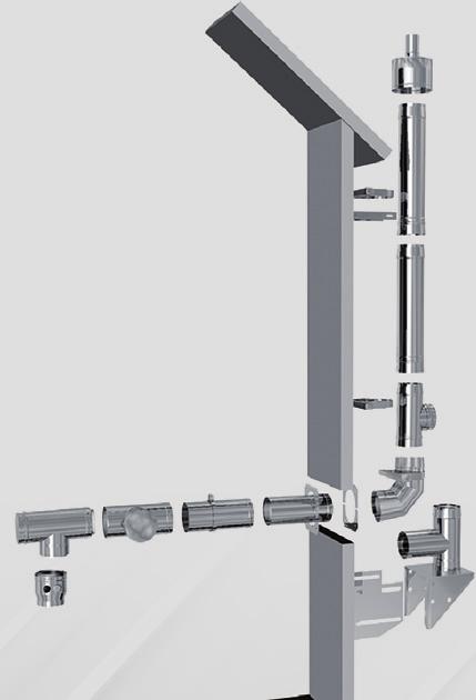 LIK Materiál: vnitřní vložka PPH / vnější plášť PPH DN 60/100 a 80/125 LIL Materiál: vnitřní vložka PPH / vnější plášť ocel bílý komaxit DN 60/100 200/300 LIB Materiál: vnitřní vložka PPH / vnější