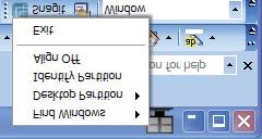 3. Optimalizace obrazu Možnosti záhlaví Na oddíl plochy se lze dostat ze záhlaví aktivního okna.