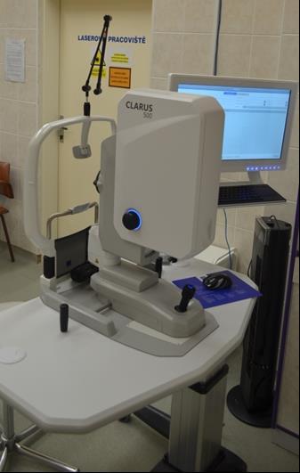 Obrázek č. 11: Fundus kamera V roce 2018 byl v rámci realizace projektu Elektronická ošetřovatelské dokumentace spuštěn testovací provoz na vybraných pracovištích.