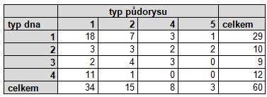 Už o něco méně početnou skupinou jsou objekty s nepravidelným půdorysem (typ 4, N=8).