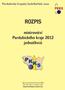 ROZPIS. mistrovství Pardubického kraje 2012 jednotlivců