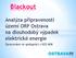 Blackout. Analýza připravenosti území ORP Ostrava na dlouhodobý výpadek elektrické energie. Zpracováno ve spolupráci s HZS MSK