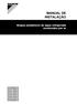 MANUAL DE INSTALAÇÃO. Grupos produtores de água refrigerada arrefecidos por ar