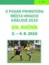 U 14 O POHÁR PRIMÁTORA MĚSTA HRADCE KRÁLOVÉ 2019 XIII. ROČNÍK