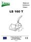 Štěpkovač Zerkleinerer Chipper LS 160 T. Katalog náhradních dílů Ersatzteilkatalog Spare parts catalogue