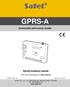 GPRS-A. Rychlý instalační manuál. Plná verze je dostupná na   Firmware verze 1.00 gprs-a_sii_cz 02/18