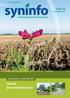 www.syngenta.cz 7-8 / 10 červenec/srpen měsíčník společnosti Syngenta TÉMA MĚSÍCE: VČASNÉ OŠETŘENÍ Základ pro nejvyšší výnos