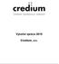 Výroční zpráva 2010. Credium, a.s.