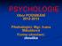 PSYCHOLOGIE Obor PODNIKÁNÍ 2012-2013. Přednášející: Mgr. Ivana Mikušková Forma ukončení: zkouška