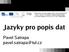 Jazyky pro popis dat