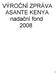 VÝROČNÍ ZPRÁVA ASANTE KENYA nadační fond 2008