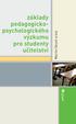 základy pedagogicko- -psychologického výzkumu pro studenty učitelství Martin Skutil a kol.