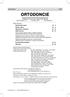 ORTODONCIE časopis České ortodontické společnosti Published by the Czech Orthodontic Society Ročník (Volume): 16 Rok (Year): 2007 Číslo (Number): 1