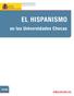 AGREGADURÍA DE EDUCACIÓN EMBAJADA DE ESPAÑA EN LA REPÚBLICA CHECA EL HISPANISMO. en las Universidades Checas. educacion.es