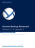 Acronis Backup Advanced Version 11.5 Update 4