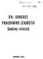 XVI. KONGRES. Souhrny referátů. HAVltOV 1979