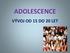 ADOLESCENCE VÝVOJ OD 15 DO 20 LET