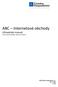 ABC Internetové obchody Uživatelský manuál Popis a obsluha aplikace, možnosti nastavení