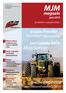 MJM. magazín jaro 2015. Zemědělství s nejvyšší kvalitou. Hlavní téma Pozitivní trend, zájem o vápnění roste. Naše nabídka Jen kvalitní pohonné hmoty