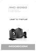 MC-2060 MODECOM. user s manual. progressive music system