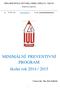 MINIMÁLNÍ PREVENTIVNÍ PROGRAM školní rok 2014 / 2015